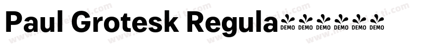 Paul Grotesk Regula字体转换